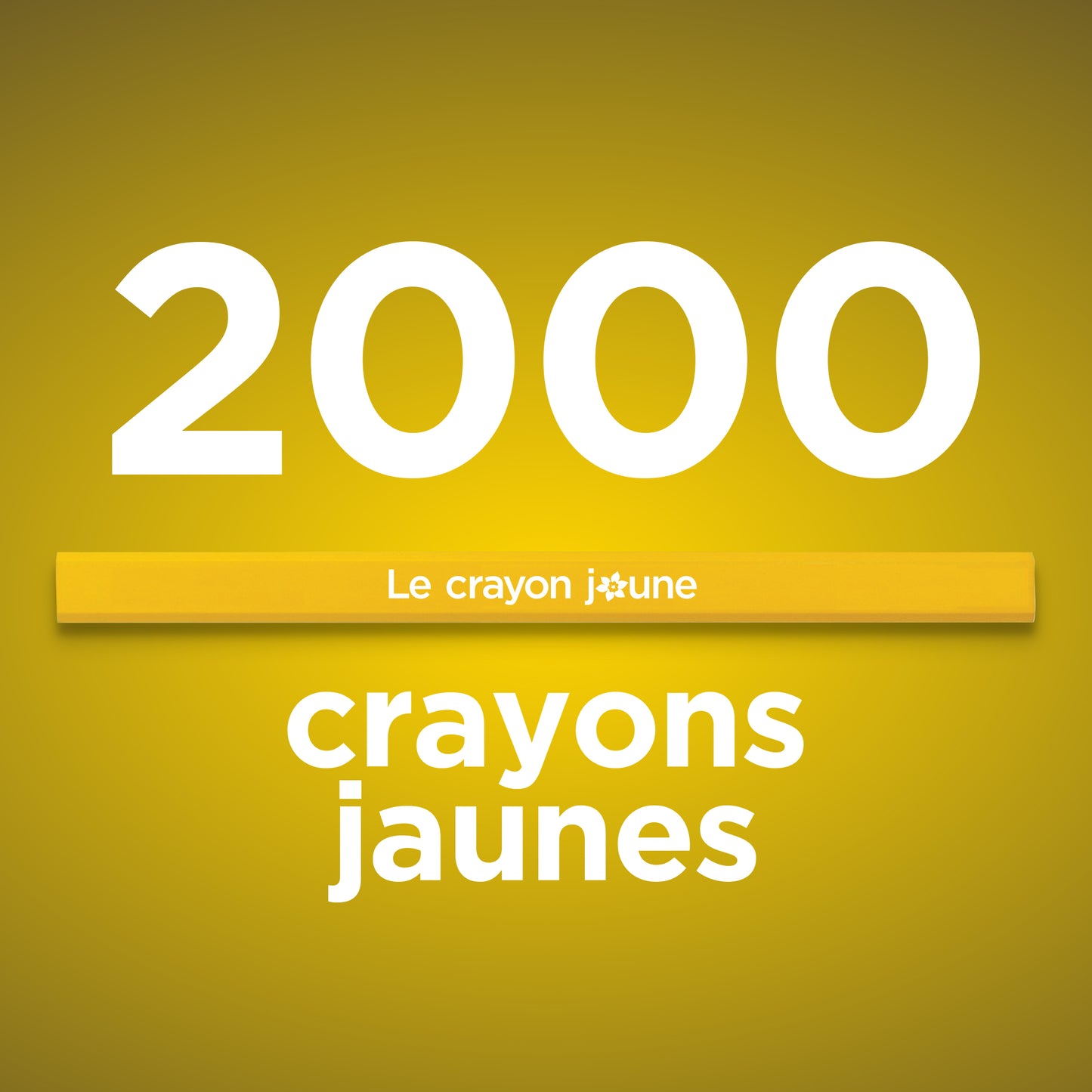 2000 crayons jaunes Construction. 1,98$/unité