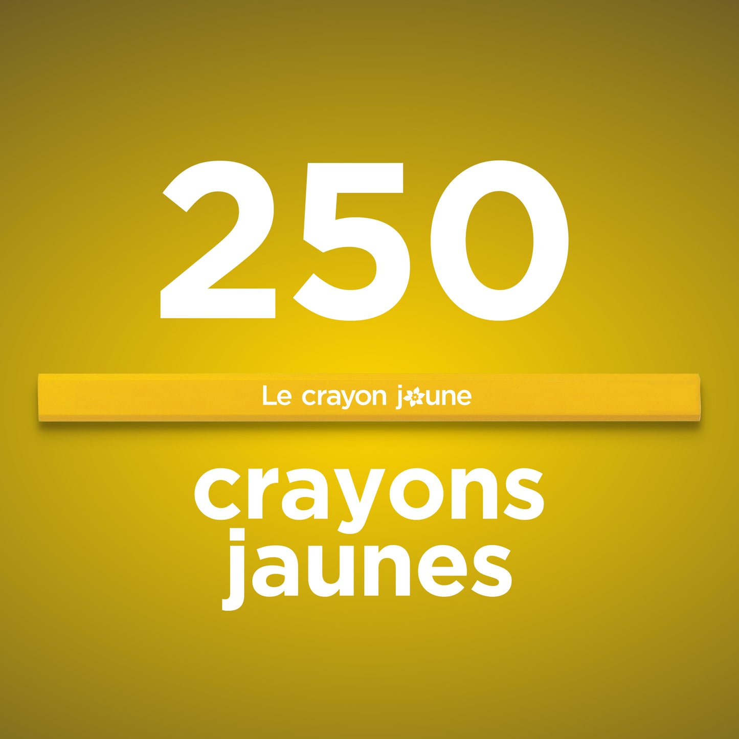 250 crayons jaunes Construction. 2,05$/unité