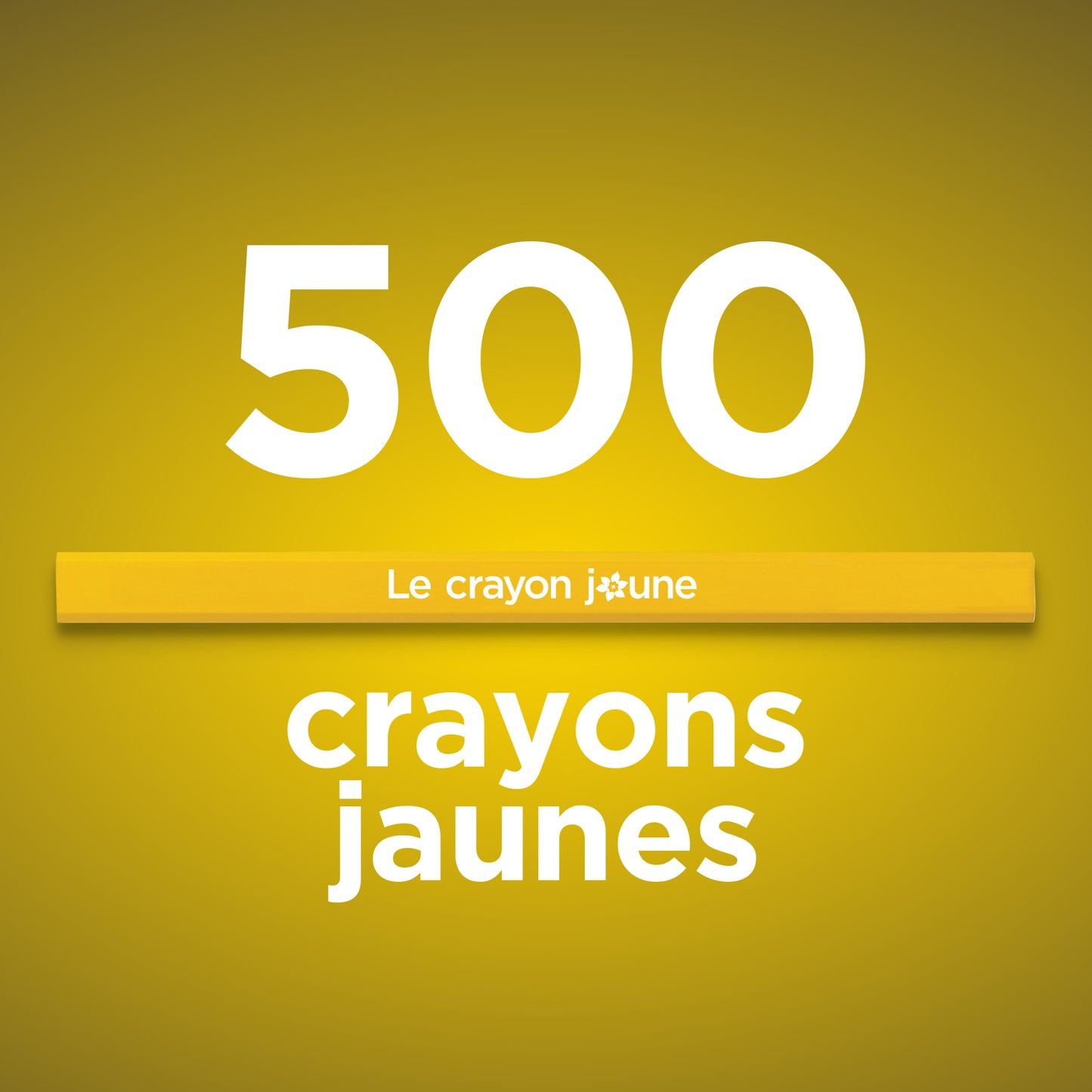 500 crayons jaunes Construction. 2,04$/unité