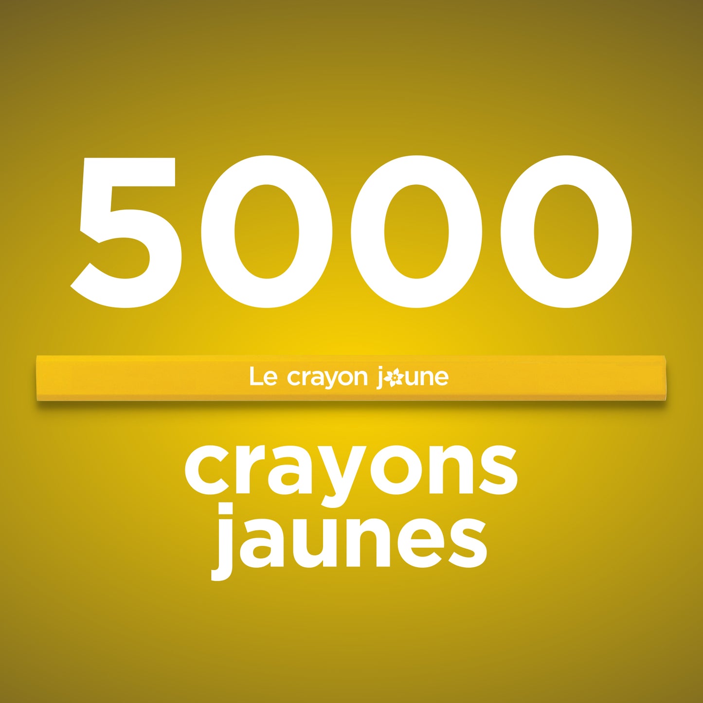 5000 crayons jaunes Construction. 1,95$/unité
