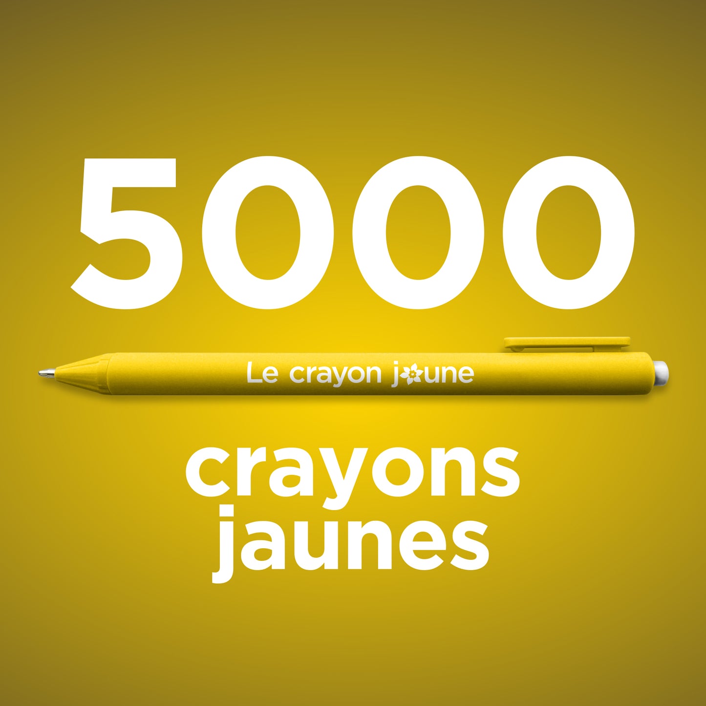 5000 crayons jaunes. 1,83$/unité