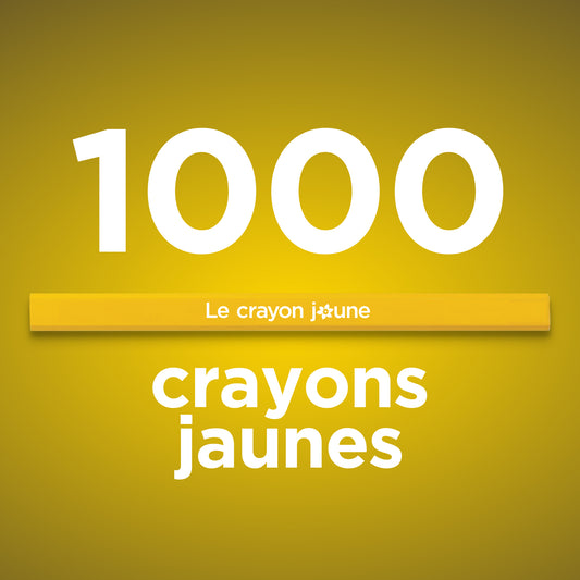 1000 crayons jaunes Construction. 2,02$/unité