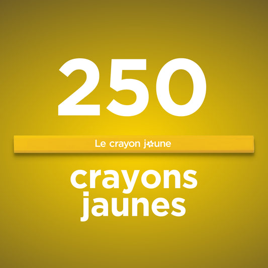 250 crayons jaunes Construction. 2,05$/unité