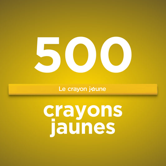 500 crayons jaunes Construction. 2,04$/unité