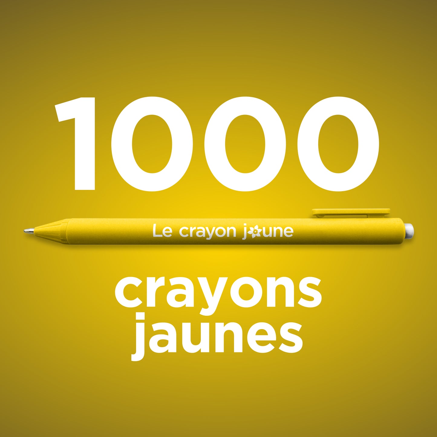 1000 crayons jaunes. 1,92$/unité